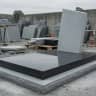 Modern geometric monument without cross, uninscribed