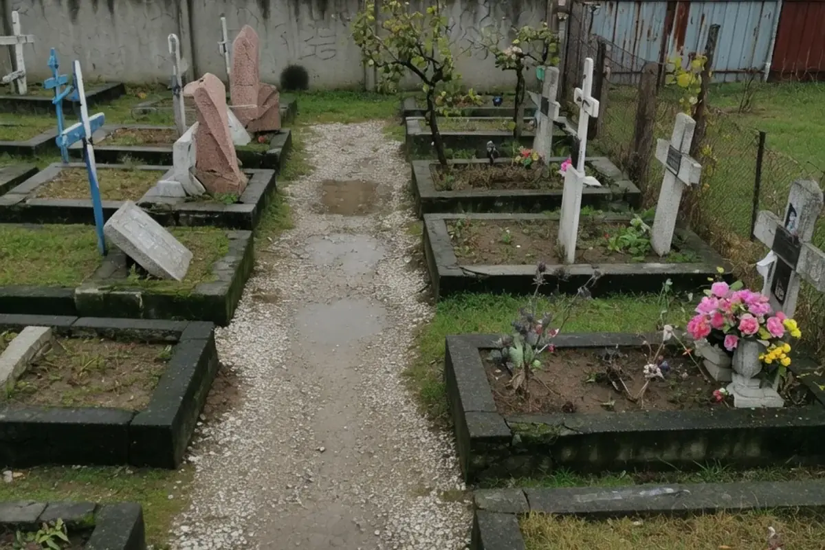 Alee de cimitir comunal din Ilfov