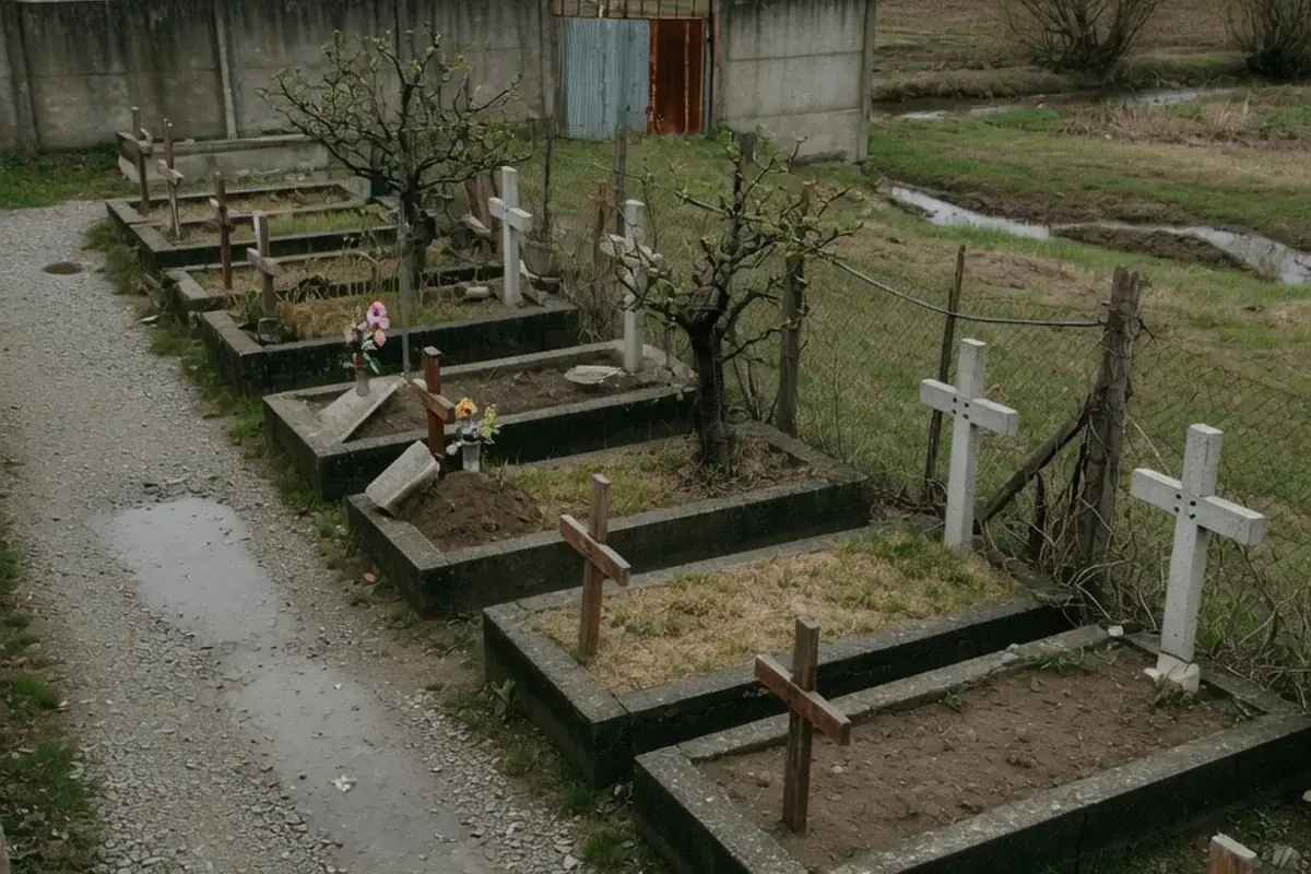 Alee de cimitir comunal din Ilfov