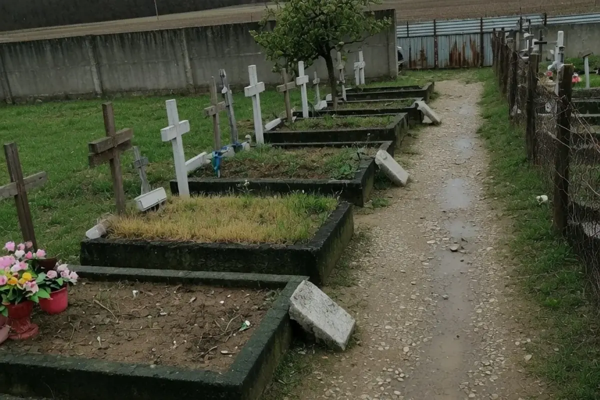 Alee de cimitir comunal din Ilfov