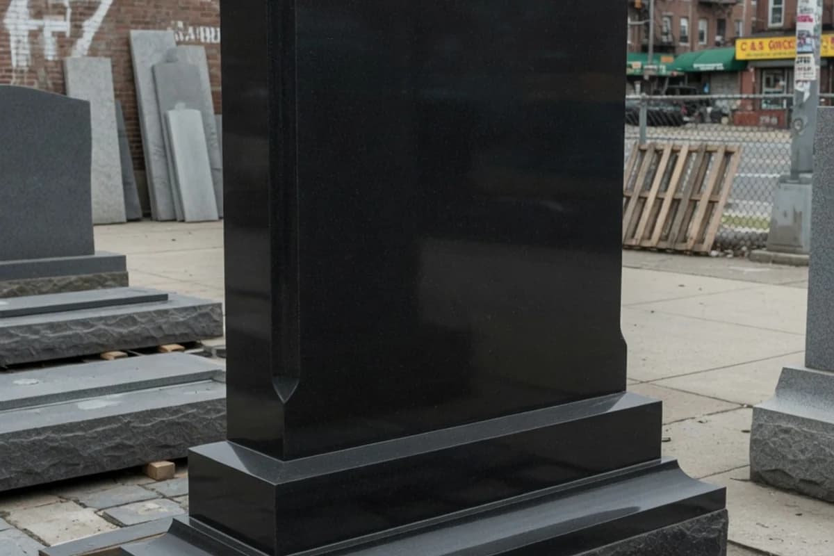 Monument de granit negru lustruit, fără inscripție, Sectorul 3, București
