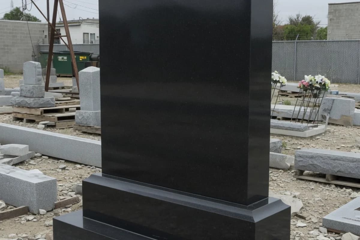 Monument de granit negru lustruit, fără inscripție, Sectorul 4, București