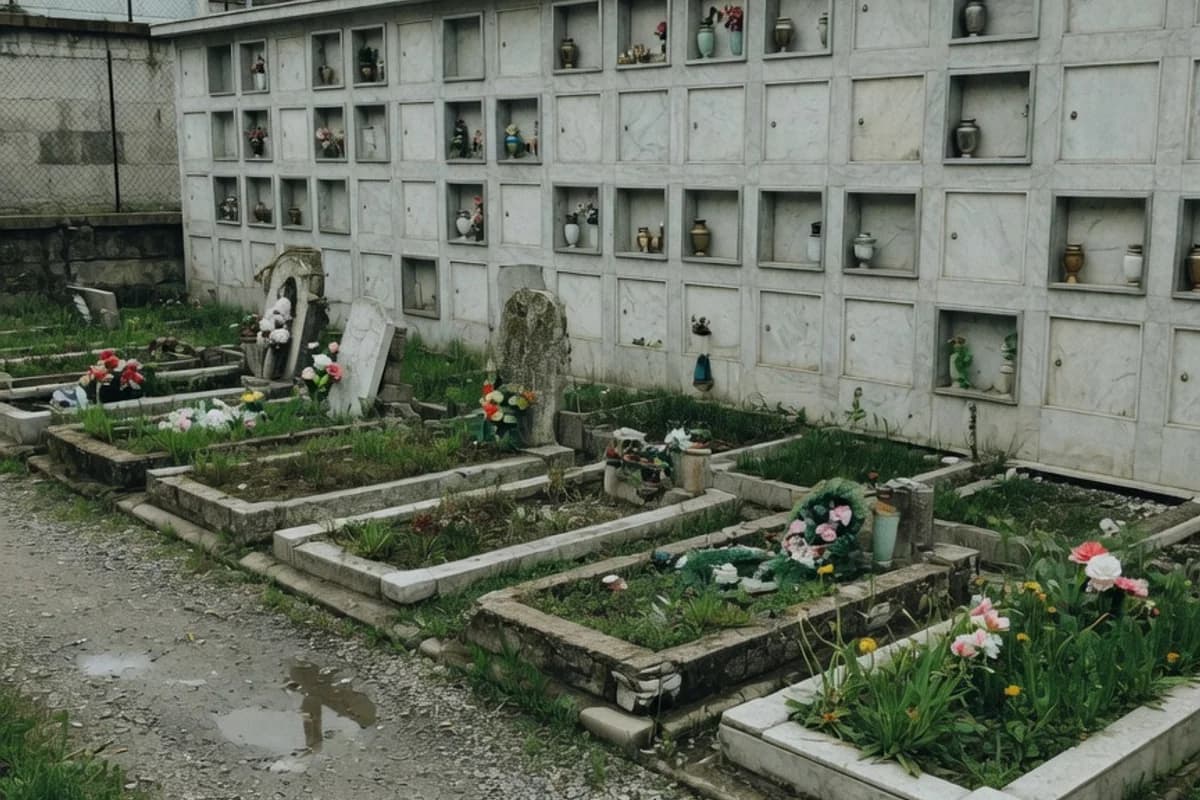 Perete de columbar cu nișe pentru urne, Sectorul 4, București