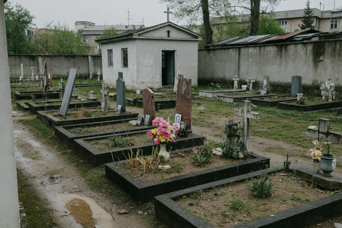 Capelă mică de cimitir, văzută de la distanță, Sectorul 1, București