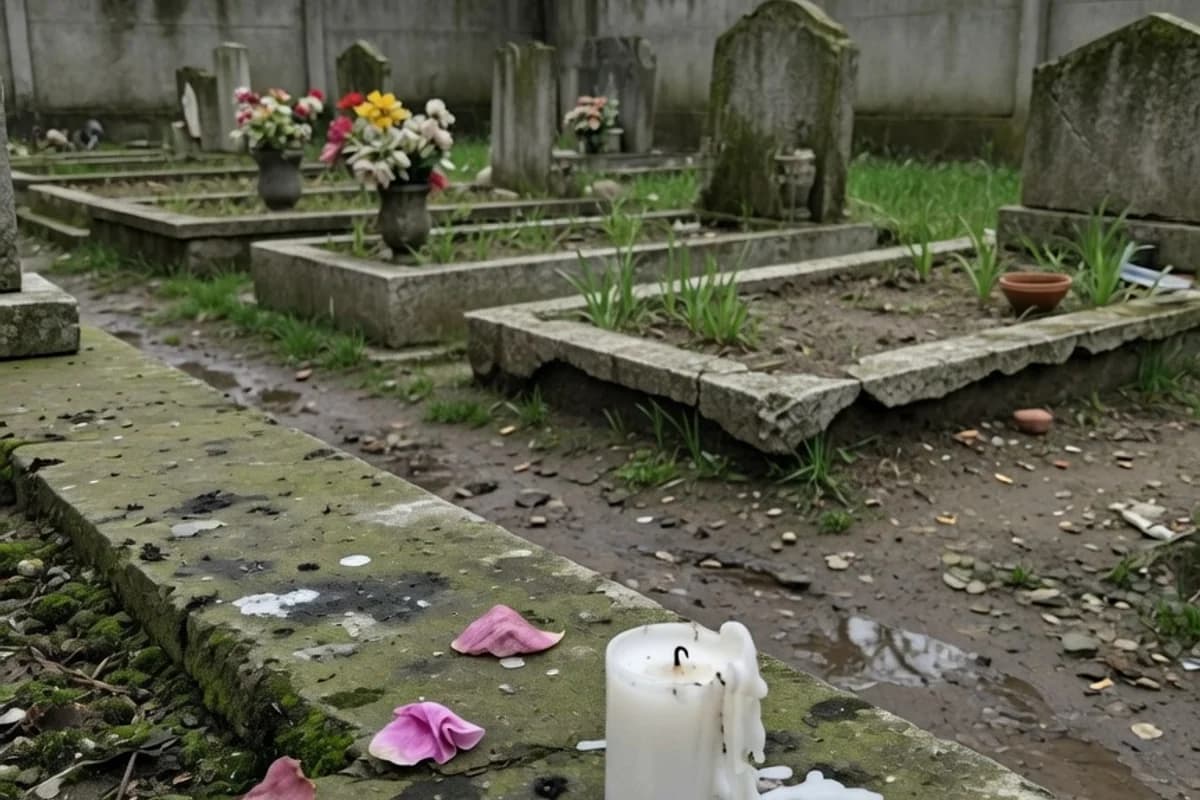 Lespede uzată cu o lumânare mică, cadru de telefon, Sectorul 1, București
