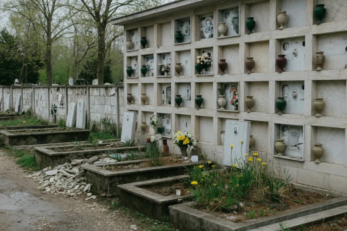 Perete de columbar cu nișe pentru urne, Sectorul 1, București