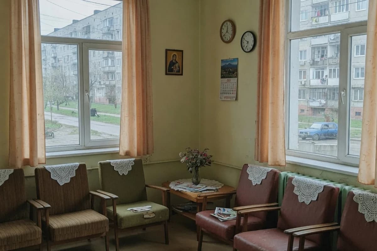 Salon de cămin cu fotolii și lumină blândă de după-amiază, Sectorul 2, București