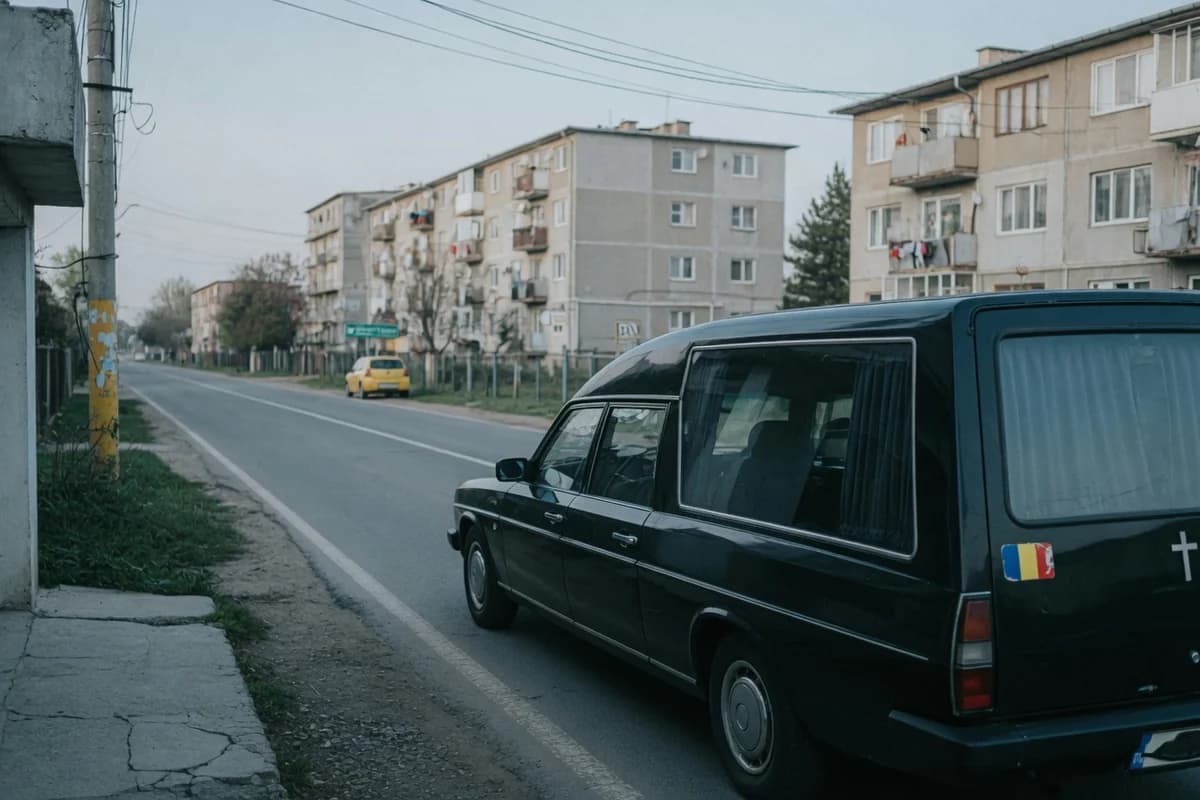 Dric negru pe un drum național liniștit, Sectorul 2, București