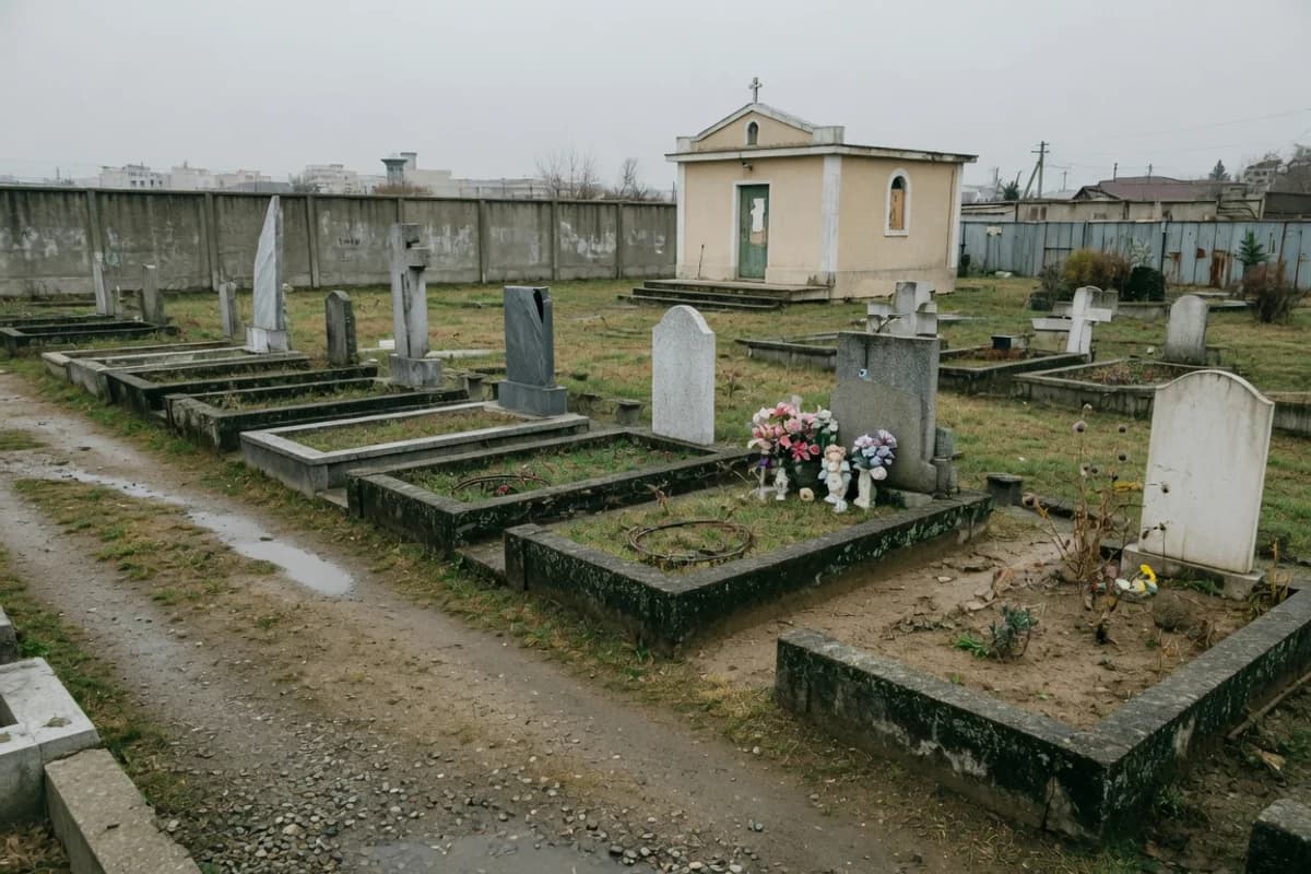 Capelă mică de cimitir, văzută de la distanță, Sectorul 3, București