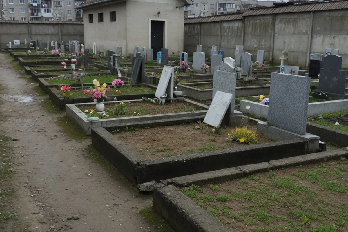 Capelă mică de cimitir, văzută de la distanță, Sectorul 5, București