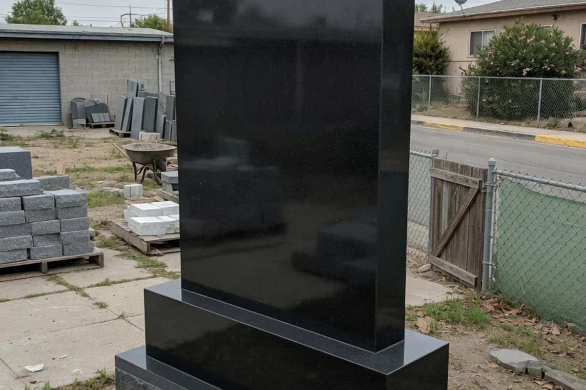 Monument de granit negru lustruit, fără inscripție, Sectorul 5, București
