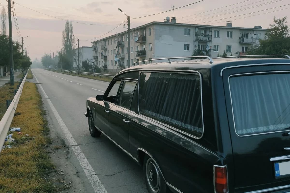 Dric negru pe un drum național liniștit, Sectorul 5, București