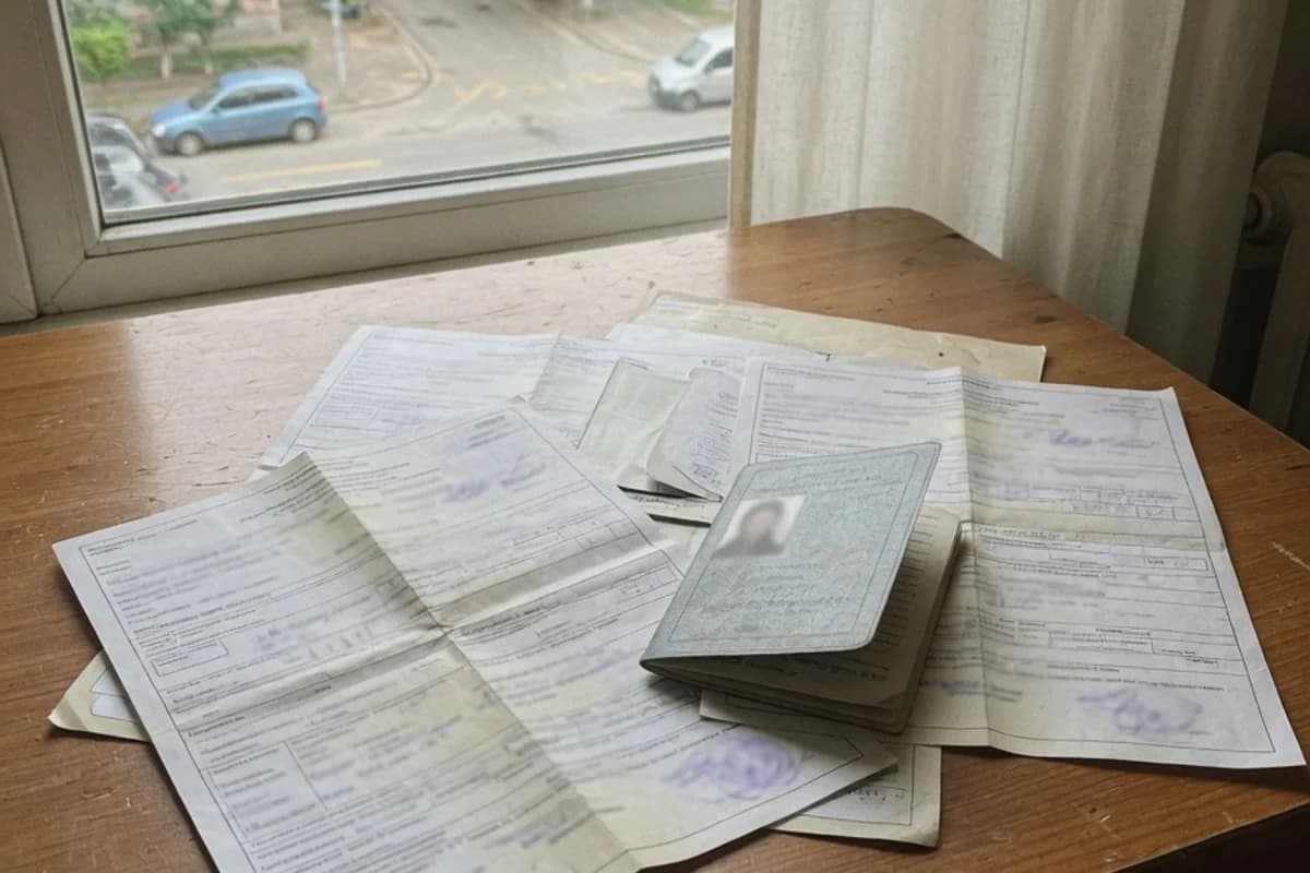 Acte de pensie și un act de identitate pe o masă de lemn, Sectorul 6, București