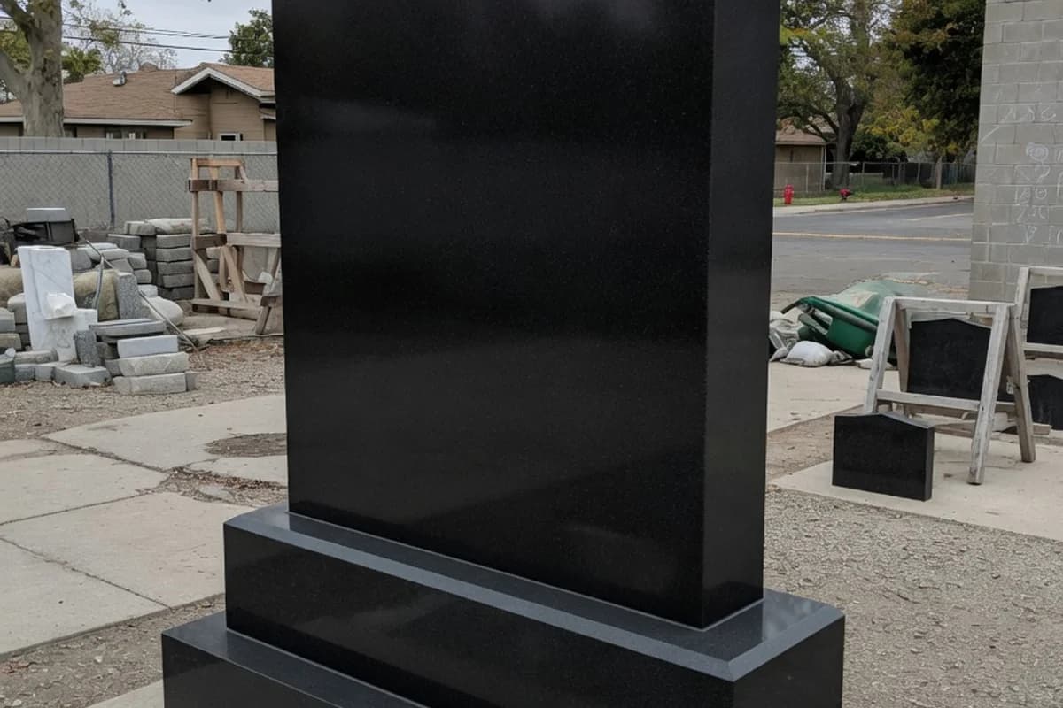Monument de granit negru lustruit, fără inscripție, Sectorul 6, București