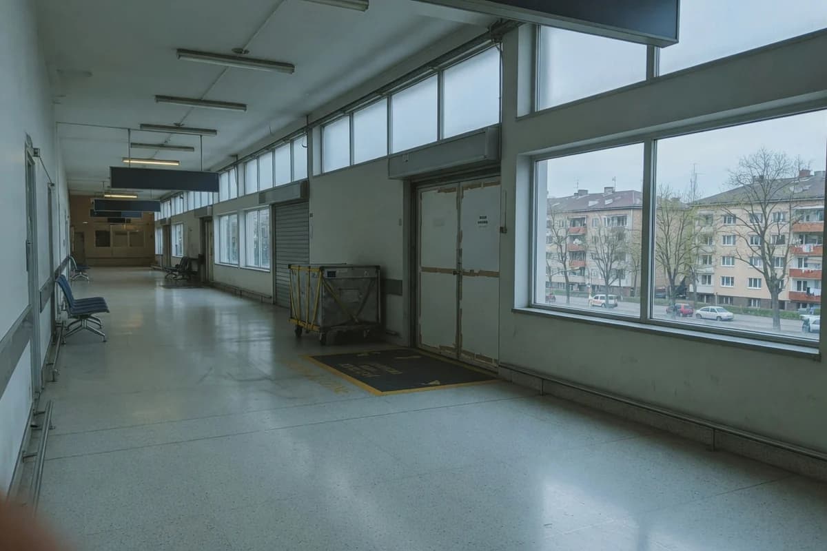 Terminal de aeroport, dimineața devreme, gol, Sectorul 6, București