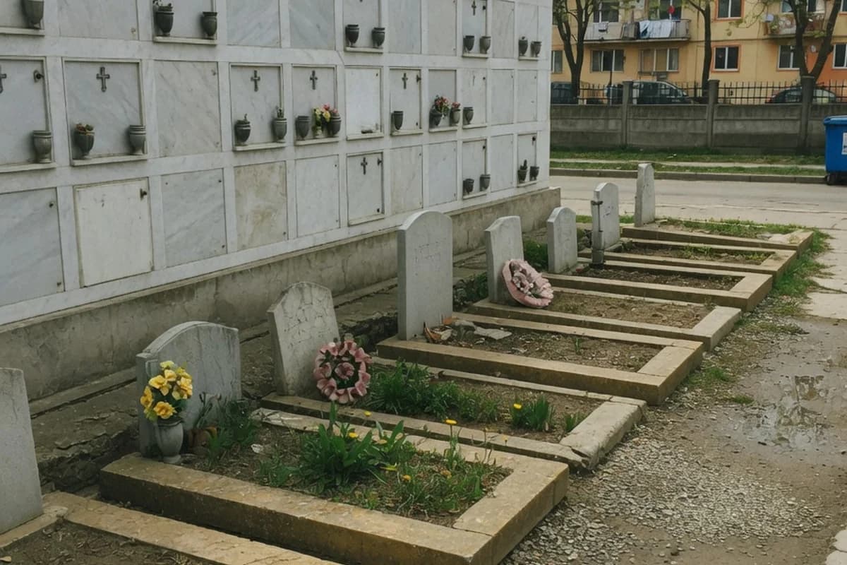 Perete de columbar cu nișe pentru urne, Sectorul 6, București